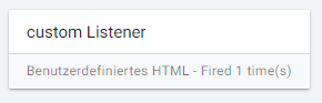 Custom Listener fired