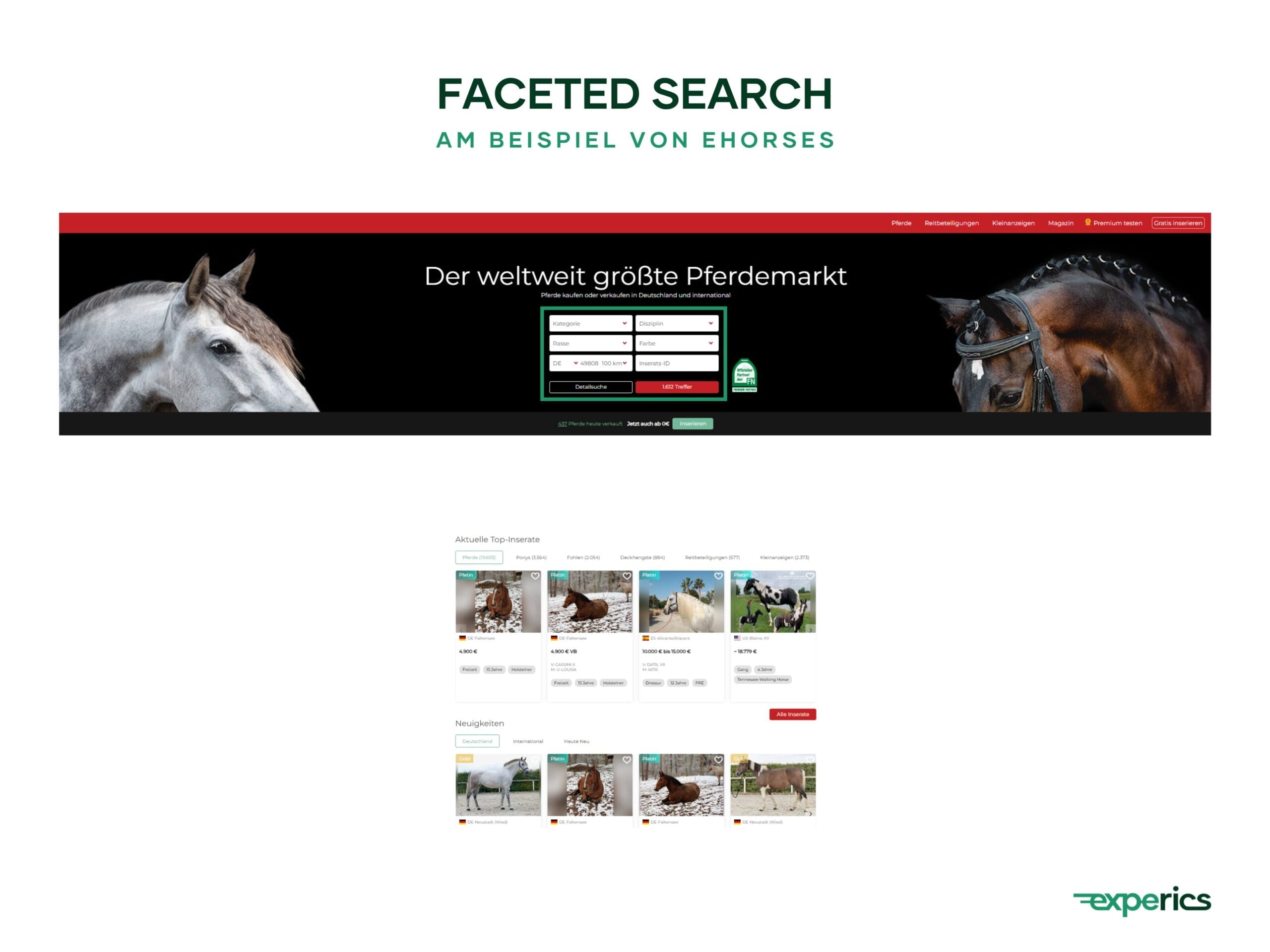 Dank der vielfÀltigen Filtermöglichkeiten verlÀuft die Suche schnell und zielgerichtet.
