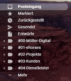 Gmail Inbox Struktur - Möller Digital
