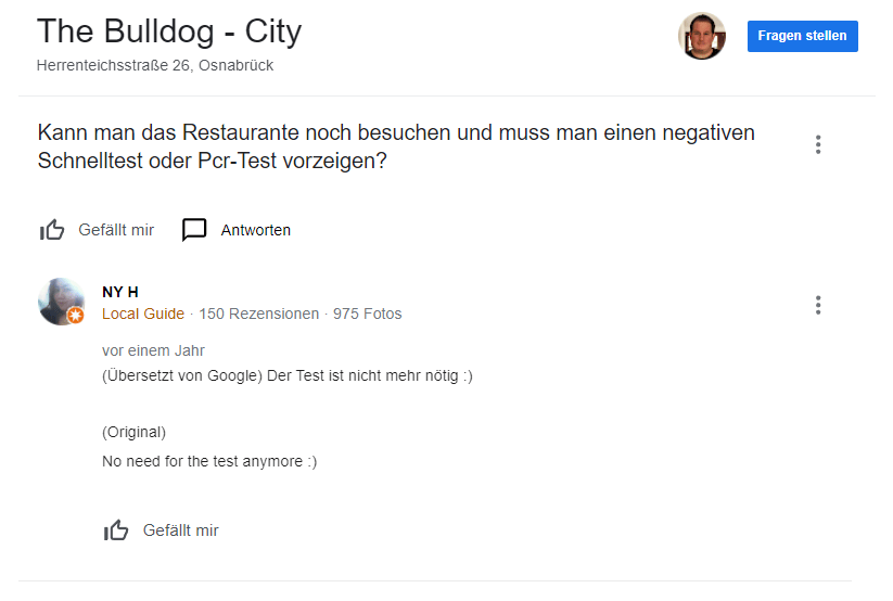 Fragen Im Google My Business Eintrag