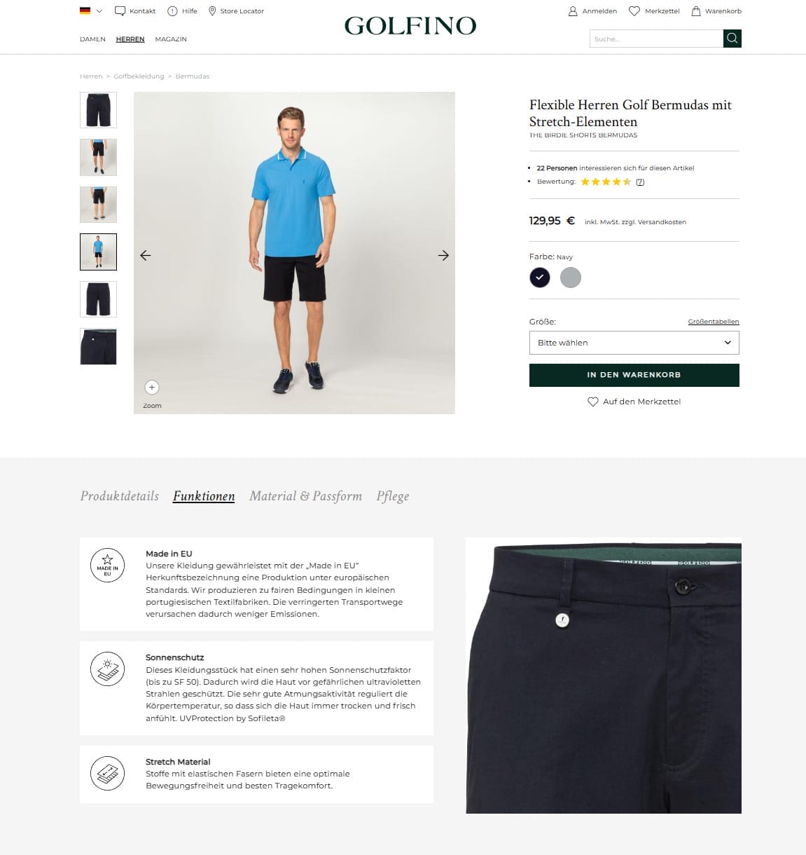 Mit seiner Produktbeschreibung kommuniziert „GOLFINO” den Mehrwert seines Produktes. Deshalb ist diese ein gutes Beispiel für eine gelungene Verkaufsargumentation.