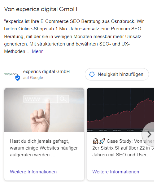 Google Unternehmensprofil optimieren: So werden Beiträge dargestellt
