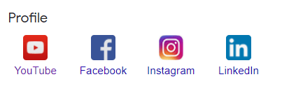 Social Media Profile im GMB Eintrag