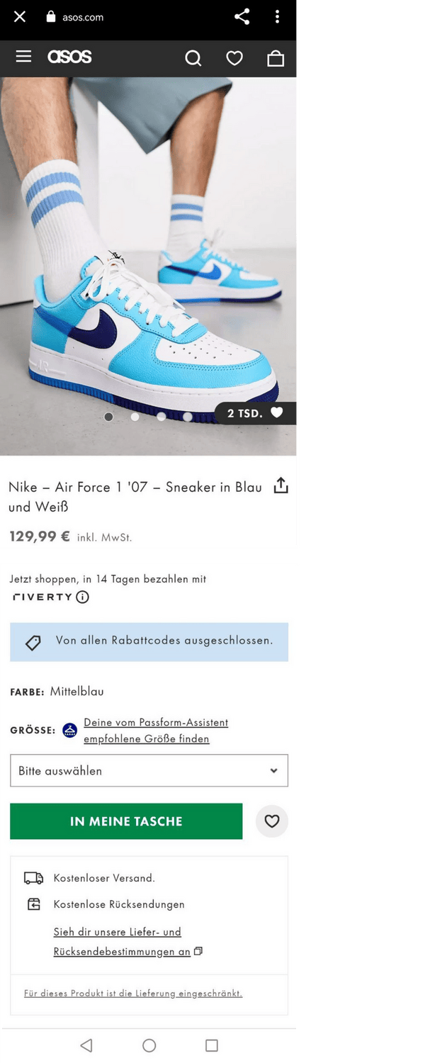 Mit nur einem Klick gelangt der Nutzer in den Online-Shop und kann den Kauf sofort tätigen. Damit schafft Visual Search eine nahtlose Kundenerfahrung.