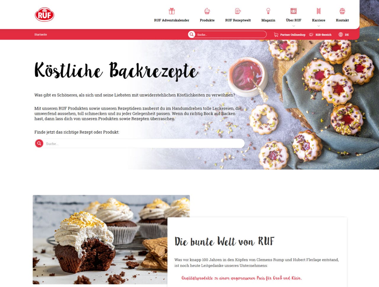 Ruf Lebensmittelwerk Website