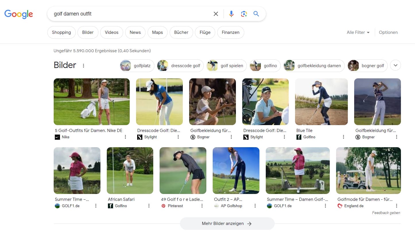 Die Universal Search Integration verhilft „GOLFINO“ zu einer höheren Klickrate, was sich wiederum positiv auf den Traffic im Online-Shop auswirkt. 