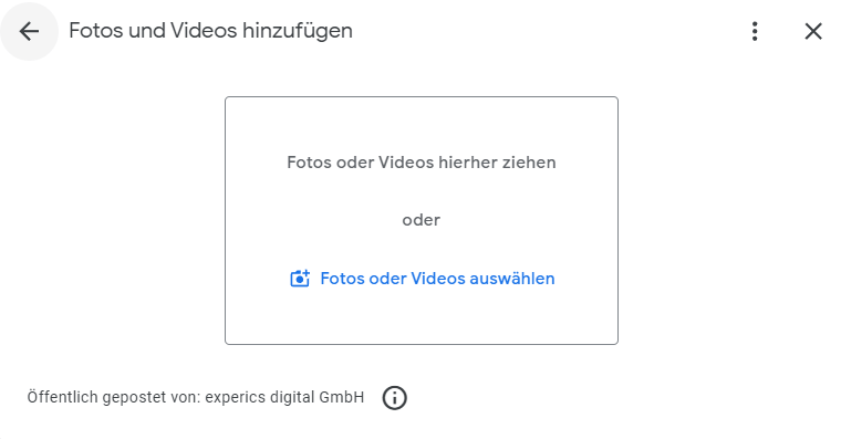 Videos hinzufügen im Google Unternehmensprofil